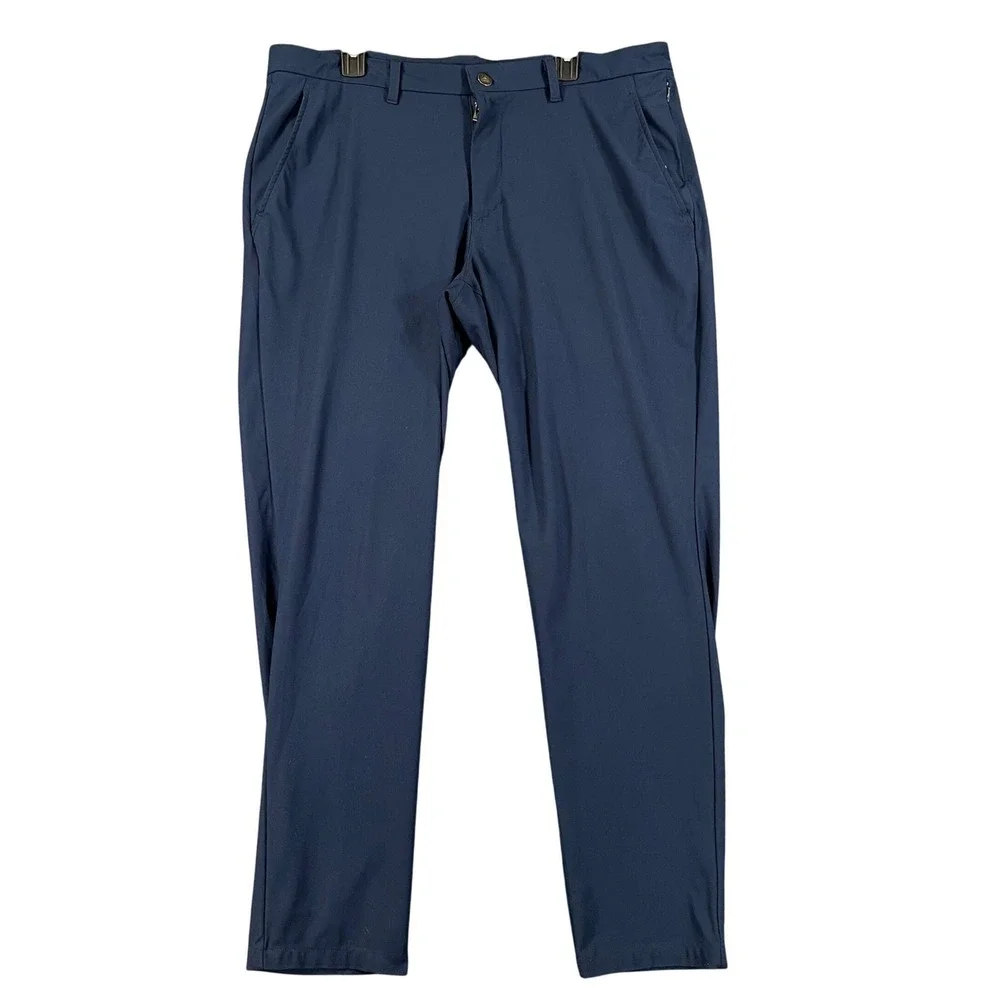 Reebok Performance Golf Pants Mens 38x31 Navy Stretch Lightweight Activewear
